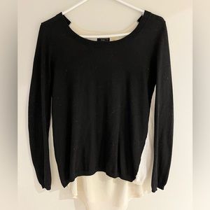 Dex sweater with lace and silk detail